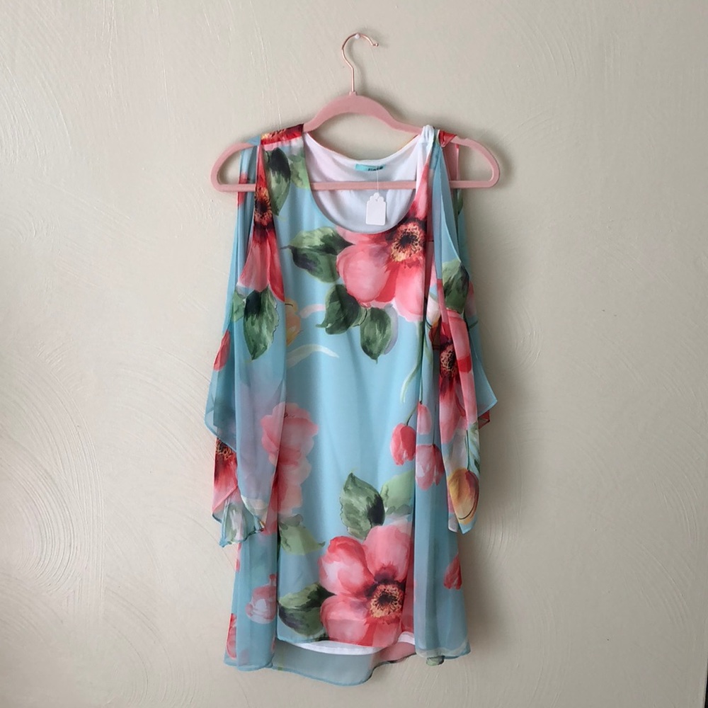 Mint floral dress